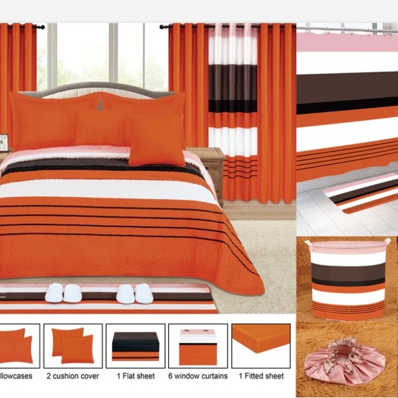 papa piyay Other - 25 Pcs Bedspread With Matching Curtains & Bath Decor